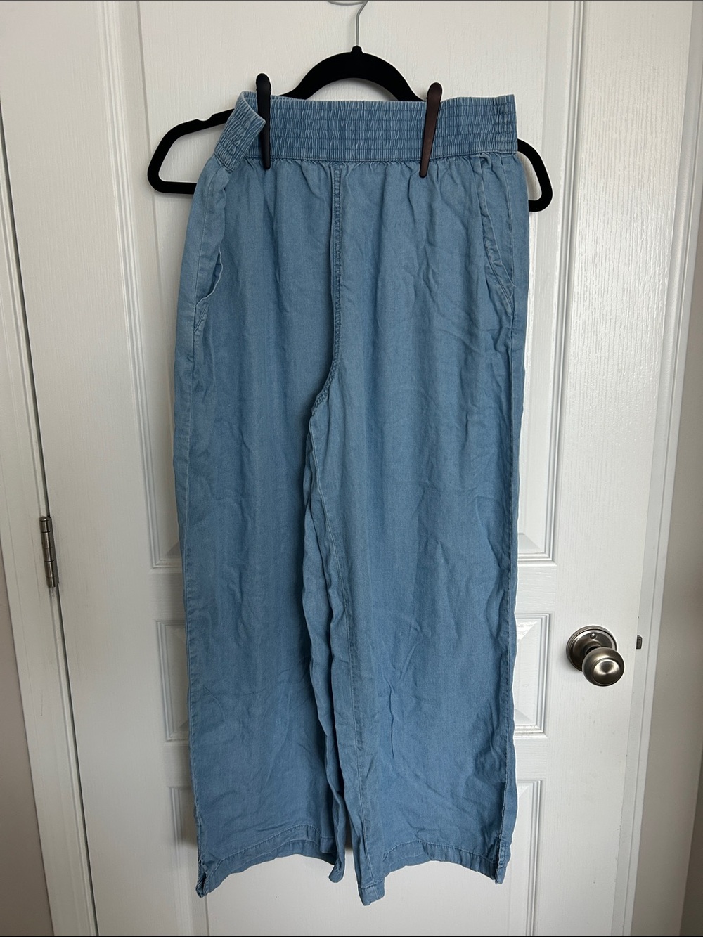 Dkny Light Blue Wide-Leg Women's Pants